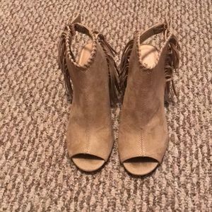 Tassel Peep Toe Booties